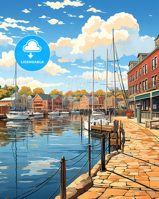 Schiedam, Netherlands, a water way with boats on it