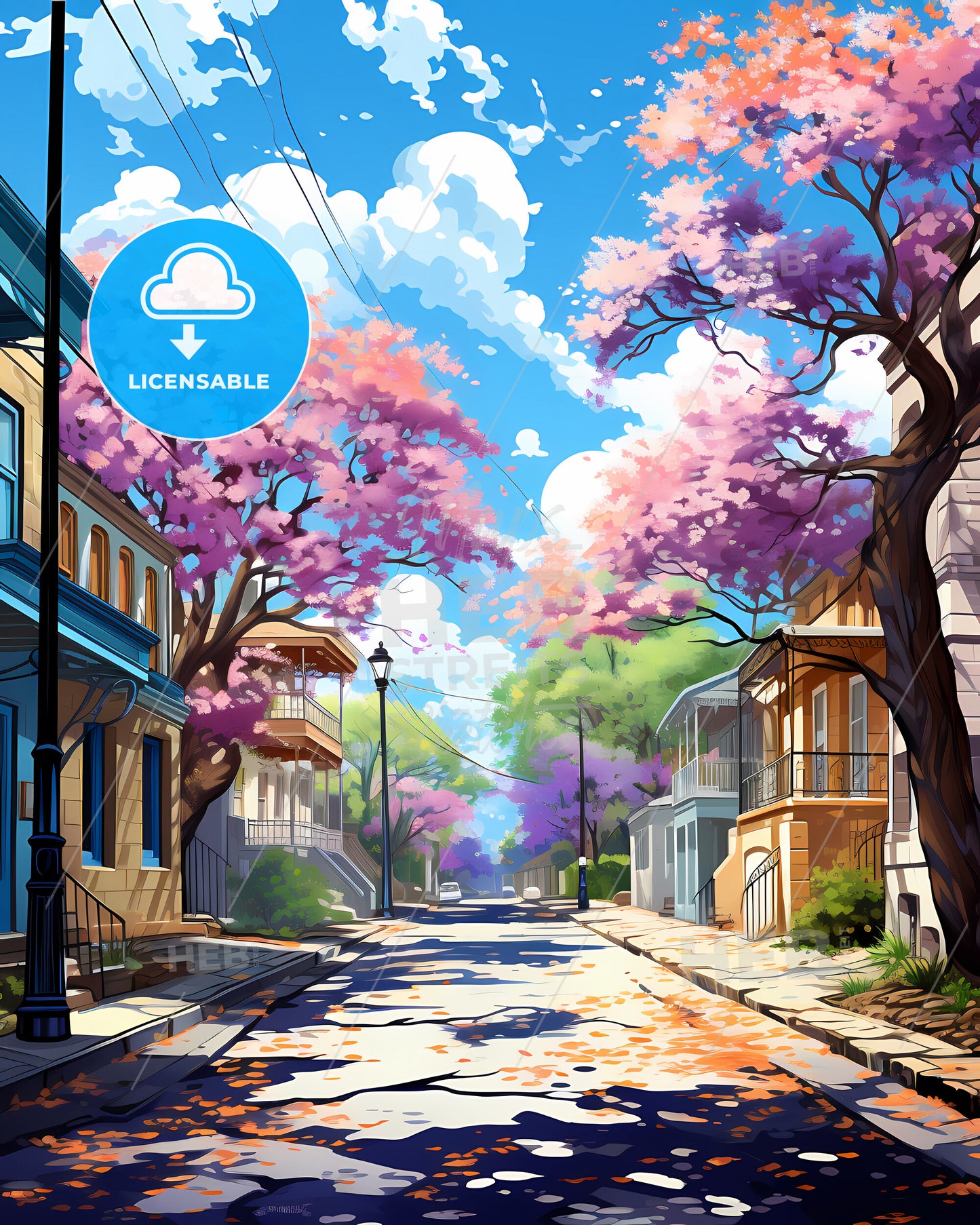 Macon, Georgia, a street with trees on the side