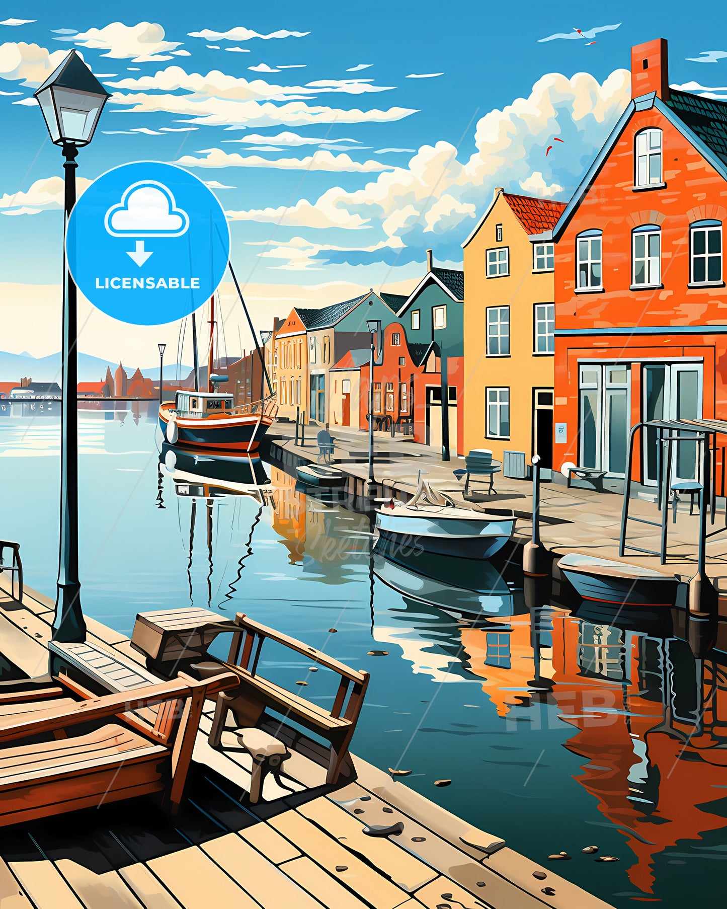 Vlissingen, Netherlands, a water way with boats and buildings