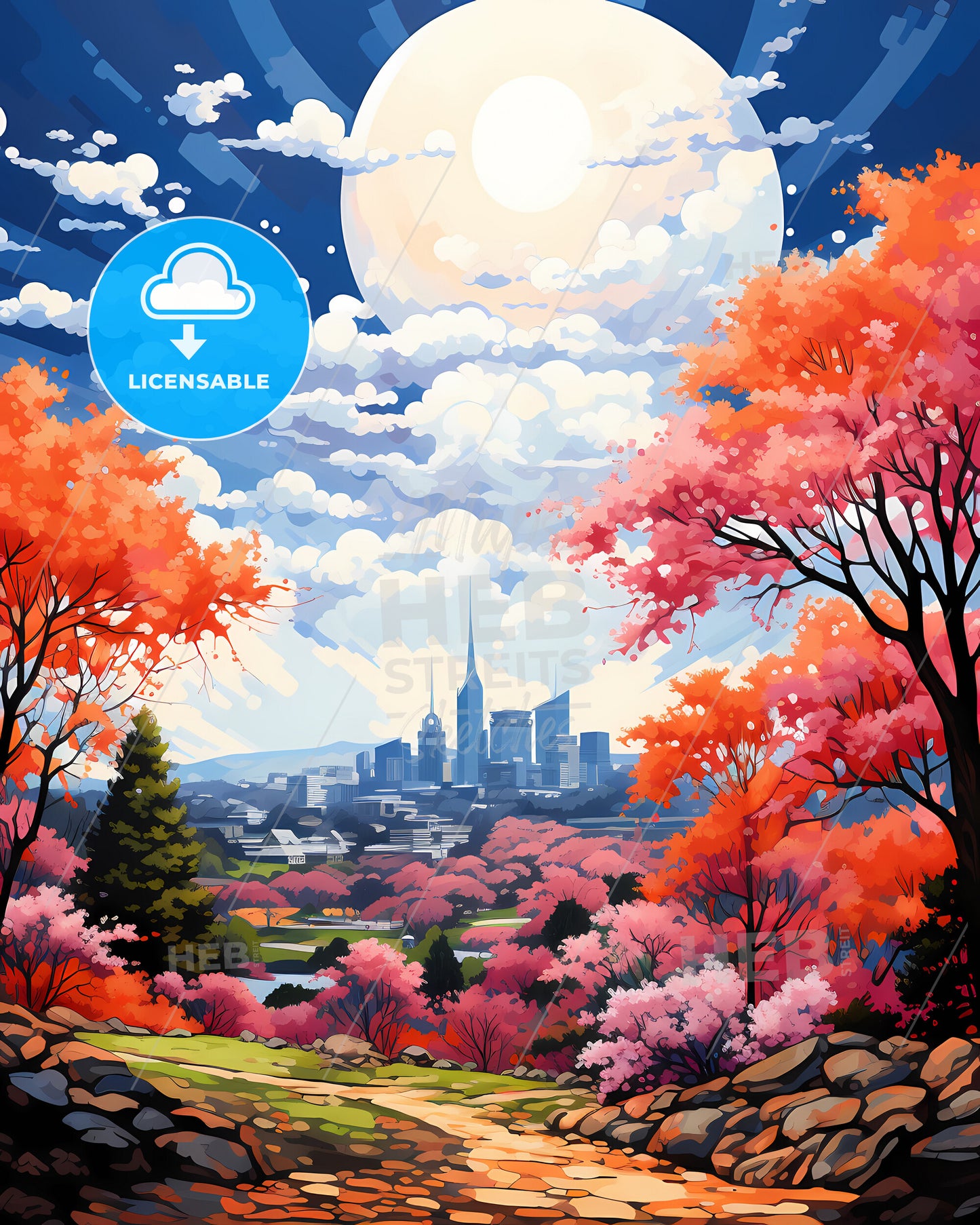 Rock Hill, South Carolina, a landscape with trees and a city in the background