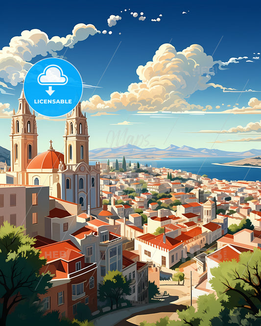 Amadora, Portugal, a city with a large building and a body of water