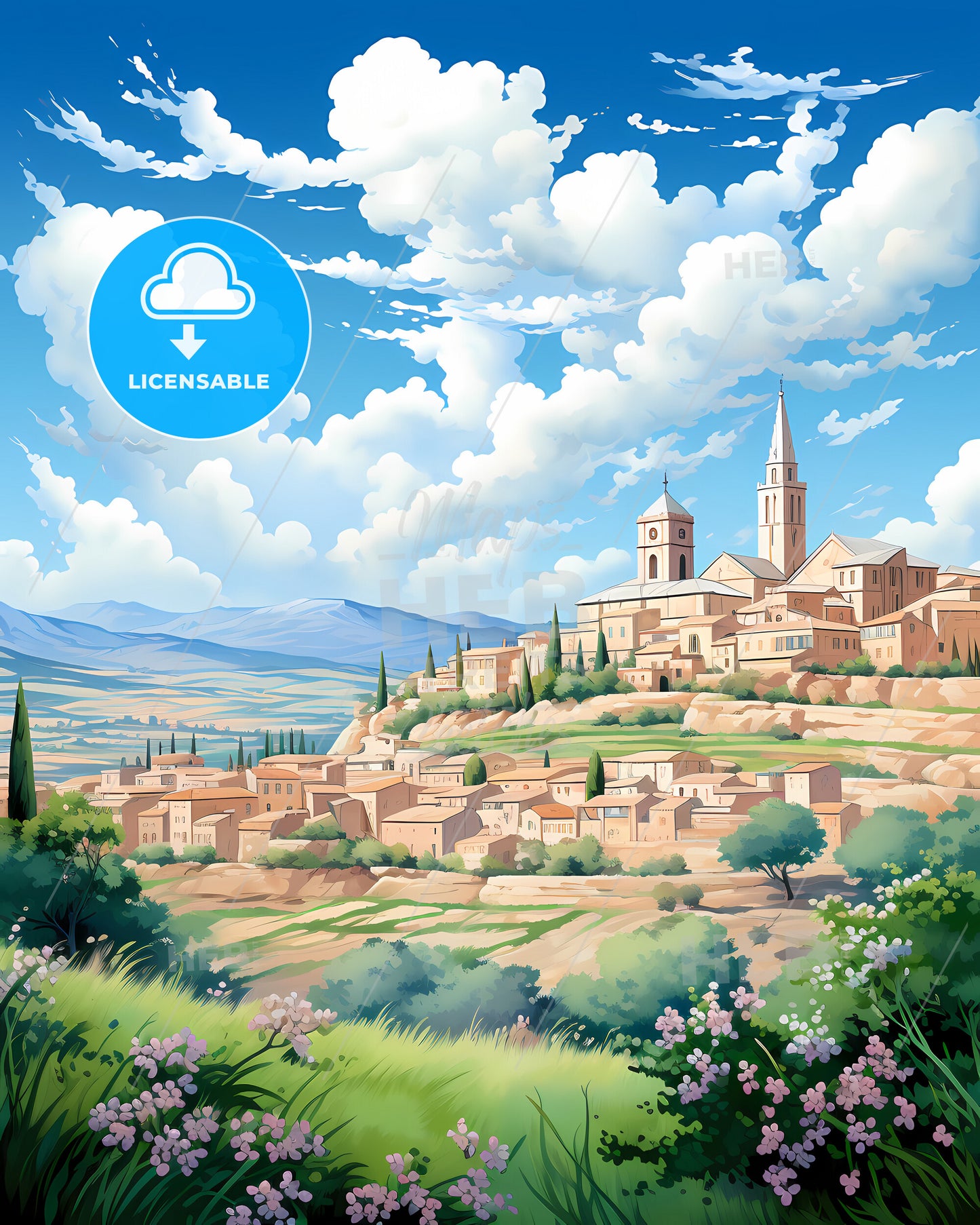 Grand Junction, Colorado, a landscape with a town and mountains