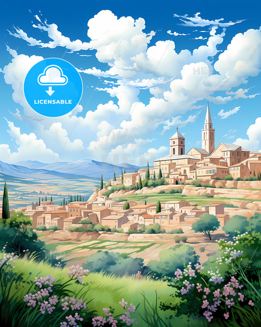 Grand Junction, Colorado, a landscape with a town and mountains