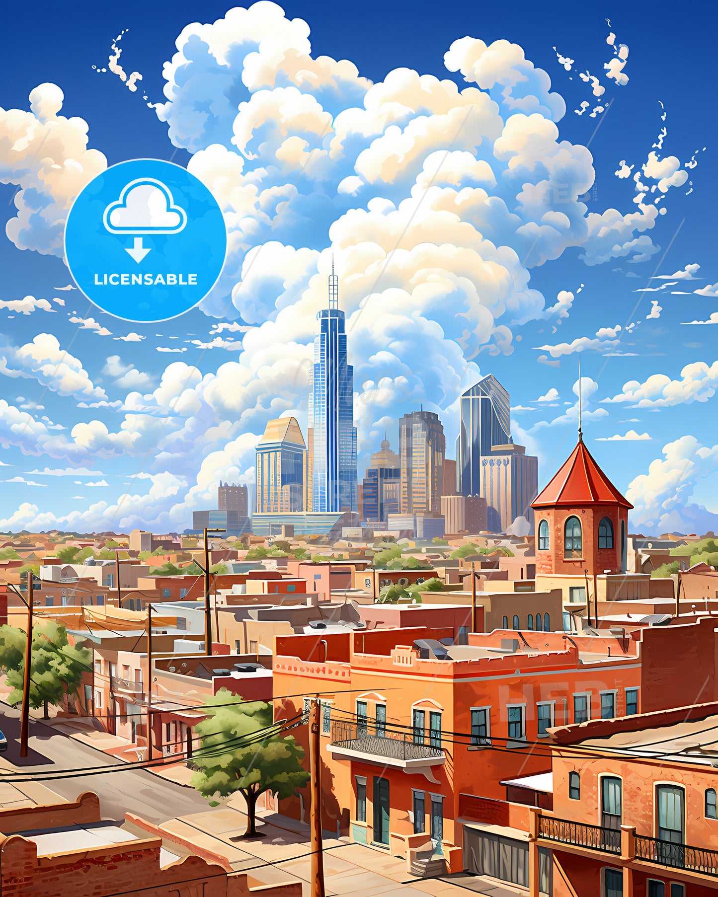 Mesquite, Texas, a city with a tall building in the background