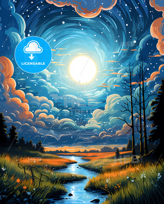 Inglewood, California, a river running through a forest