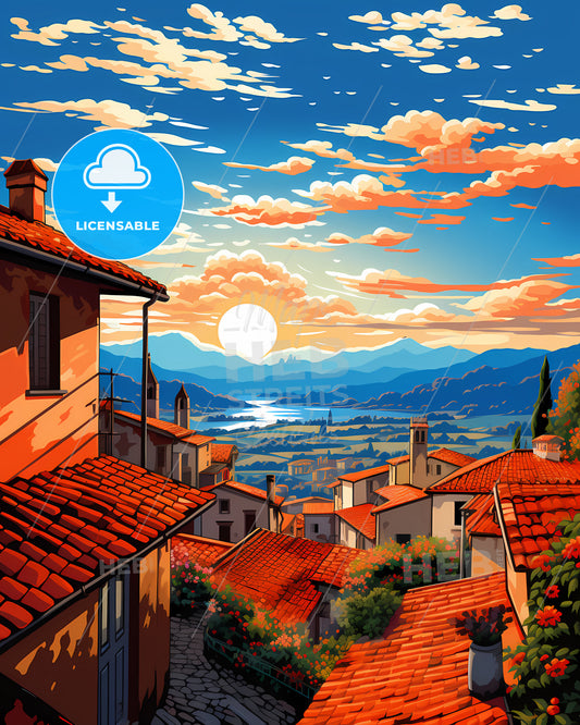 Pistoia, Italy, a lively and colourful cityscape