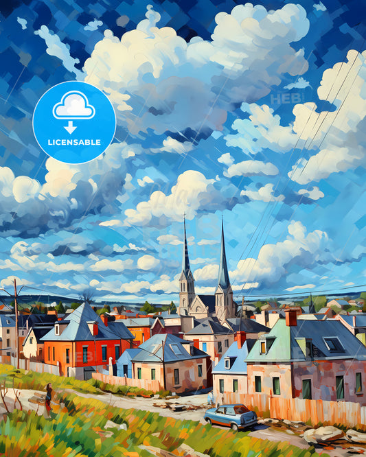 Ennis, County Clare, a lively and colourful cityscape