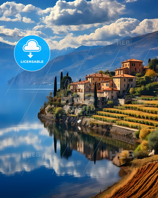 Rho, Italy, a building next to a body of water