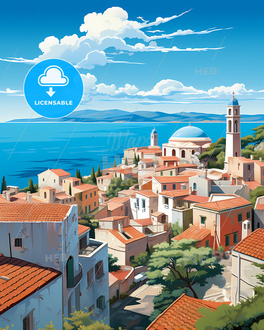 Sassari, Italy, a city by the water