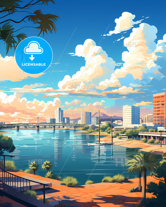 Peoria, Arizona, a city with a bridge over water