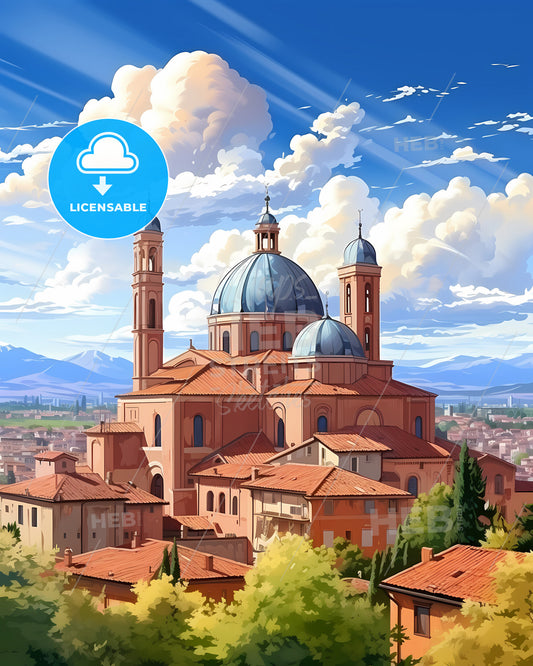 Legnano, Italy, a building with a dome and towers