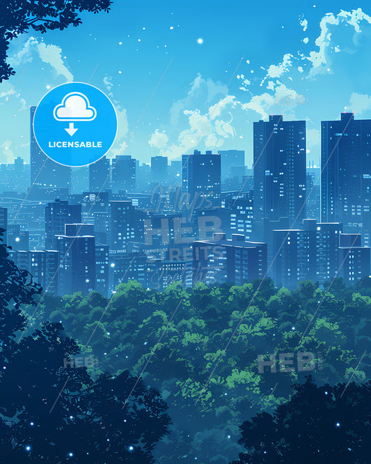 Modesto, California, a city with trees in the background