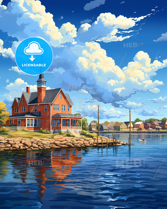 Lynn, Massachusetts, a house on the water