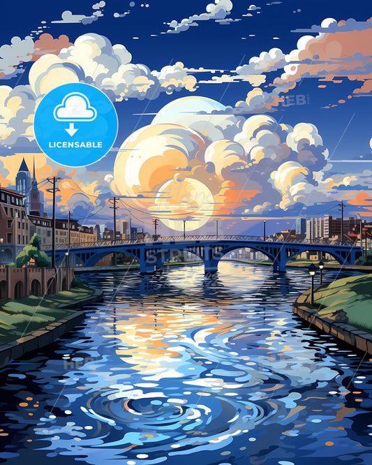 Tuscaloosa, Alabama, a bridge over a river