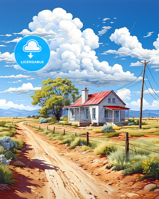 Kokshetau, Kazakhstan, a house in a field