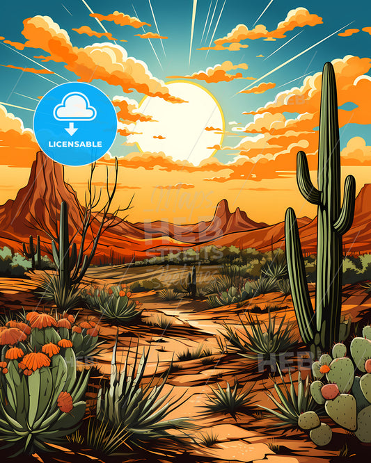 Santa Clarita, California, a lively and colourful cityscape