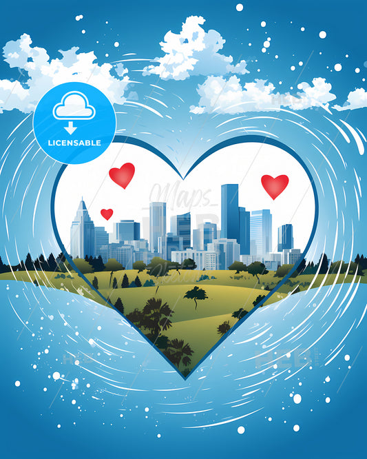 San Marcos, California, a lively and colourful cityscape