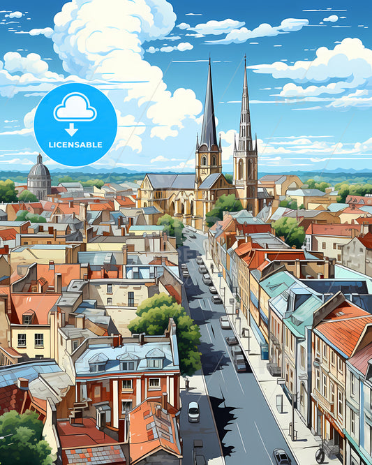 Navan, County Meath, a city with a church and a street