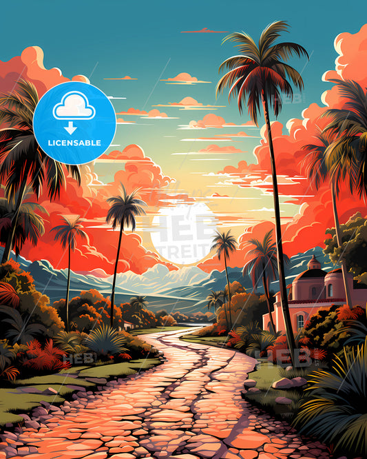 Coral Springs, Florida, a road leading to a building