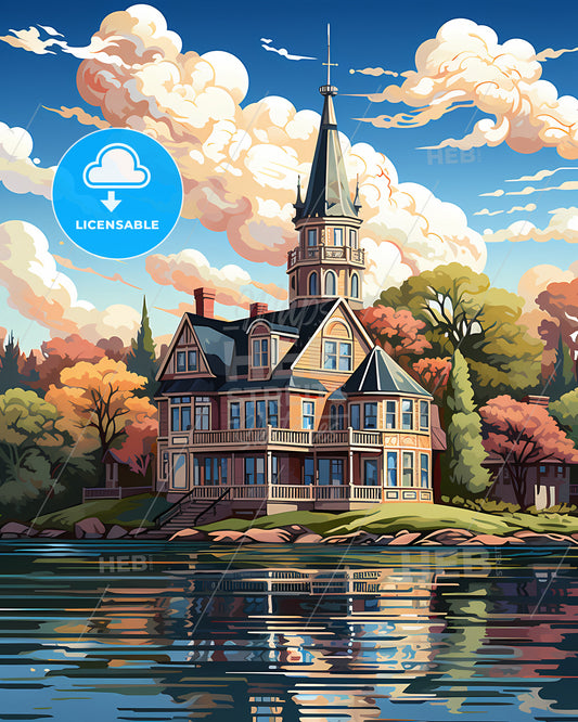 Hollands Kroon, Netherlands, a house on the water