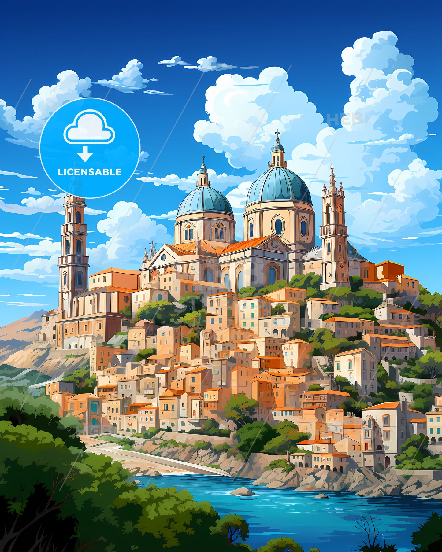 Ancona, Italy, a city on a hill