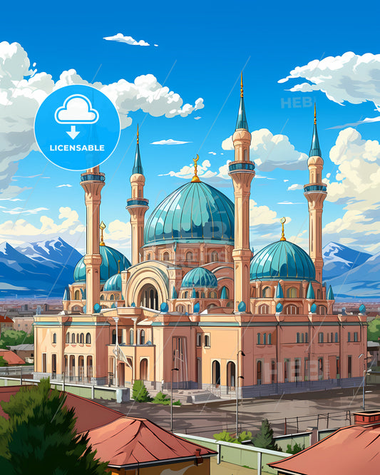 Rovigo, Italy, a building with towers and a blue dome