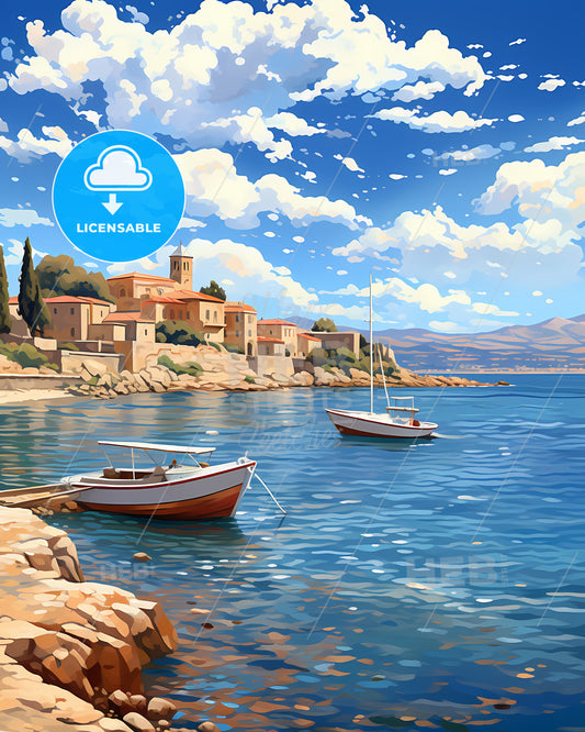 Hoorn, Netherlands, boats on the water by a town