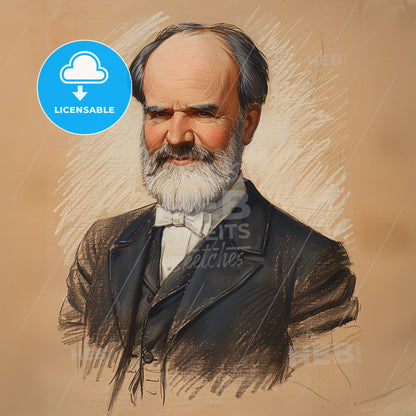 A.B. Simpson, 1843 - 1919, Canadian-American preacher - A Man With A White Beard