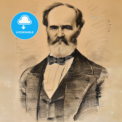 A.B. Simpson, 1843 - 1919, Canadian-American preacher - A Man With A Beard And Mustache Wearing A Suit And Bow Tie