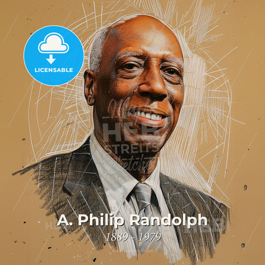 A. Philip Randolph, 1889 - 1979, American labor leader and civil rights activist - A Man In A Suit And Tie Print Template