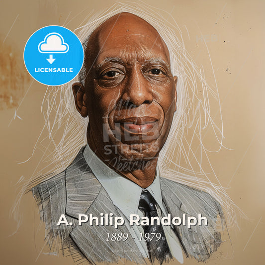 A. Philip Randolph, 1889 - 1979, American labor leader and civil rights activist - A Man In A Suit And Tie Print Template