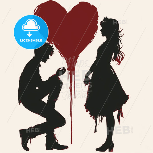 A Silhouette Of A Man And A Woman