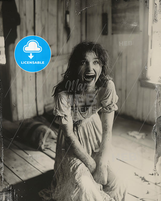 The Demented Victorian Laugh - A woman laughing in a room