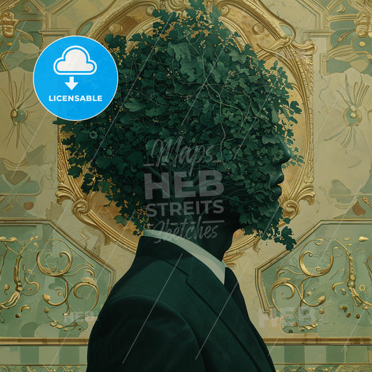 A Man With A Tree On His Head