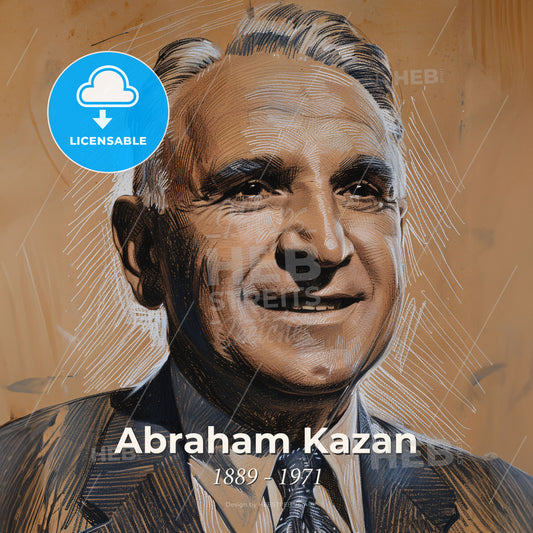 Abraham Kazan, 1889 - 1971, American real estate developer - A Man In A Suit Print Template