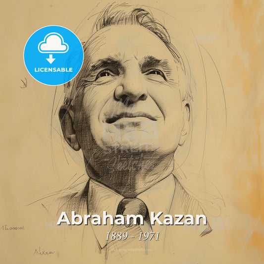 Abraham Kazan, 1889 - 1971, American real estate developer - A Drawing Of A Man Print Template