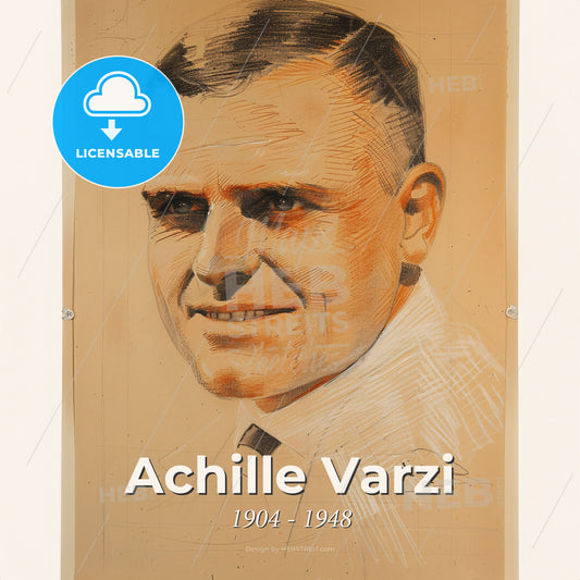 Achille Varzi, 1904 - 1948, Italian racing driver - A Drawing Of A Man Print Template