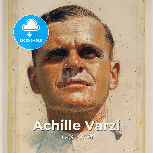 Achille Varzi, 1904 - 1948, Italian racing driver - A Portrait Of A Man Print Template