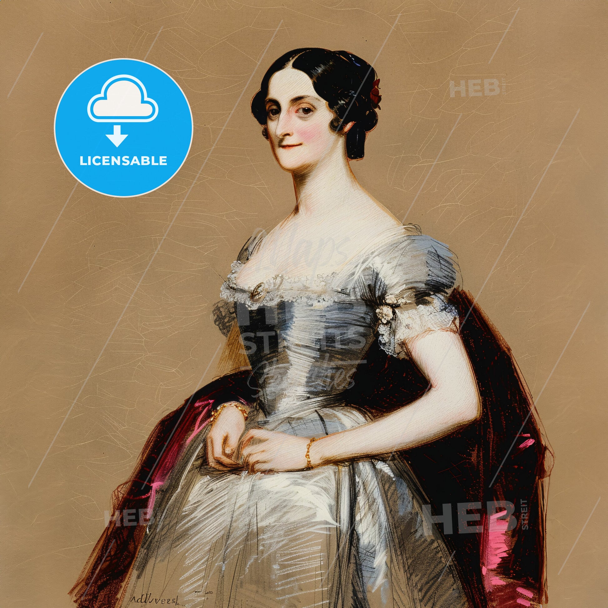 Ada Lovelace, 1815 - 1852, British mathematician and writer - A Woman In A Dress