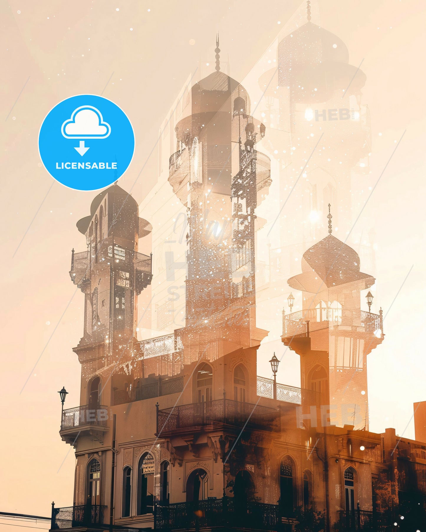Ajman Skyline Art Poster: Vibrant Cityscape, Local Essence - A double exposure of a building