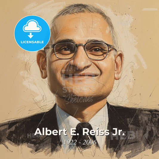 Albert E. Reiss Jr., 1922 - 2006, American sociologist and criminologist - A Man Wearing Glasses And A Suit Print Template