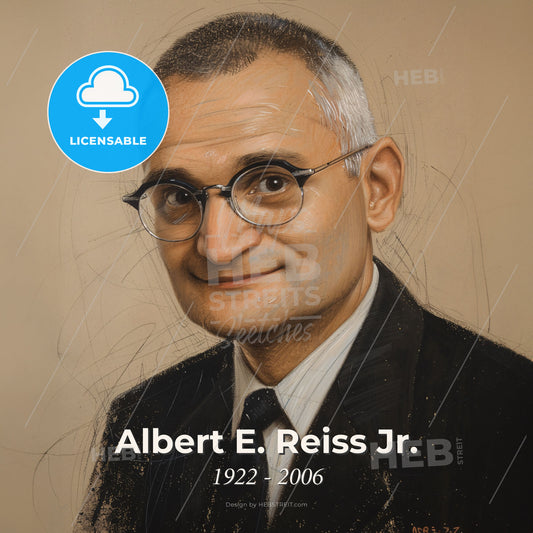 Albert E. Reiss Jr., 1922 - 2006, American sociologist and criminologist - A Man Wearing Glasses And A Suit Print Template