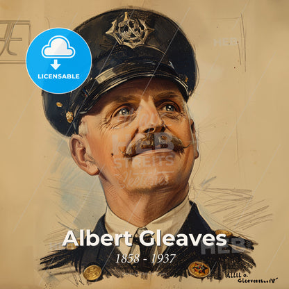 Albert Gleaves, 1858 - 1937, American Admiral - A Man In A Uniform Print Template