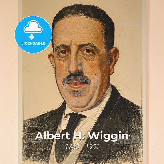 Albert H. Wiggin, 1868 - 1951, American banker - A Portrait Of A Man Print Template