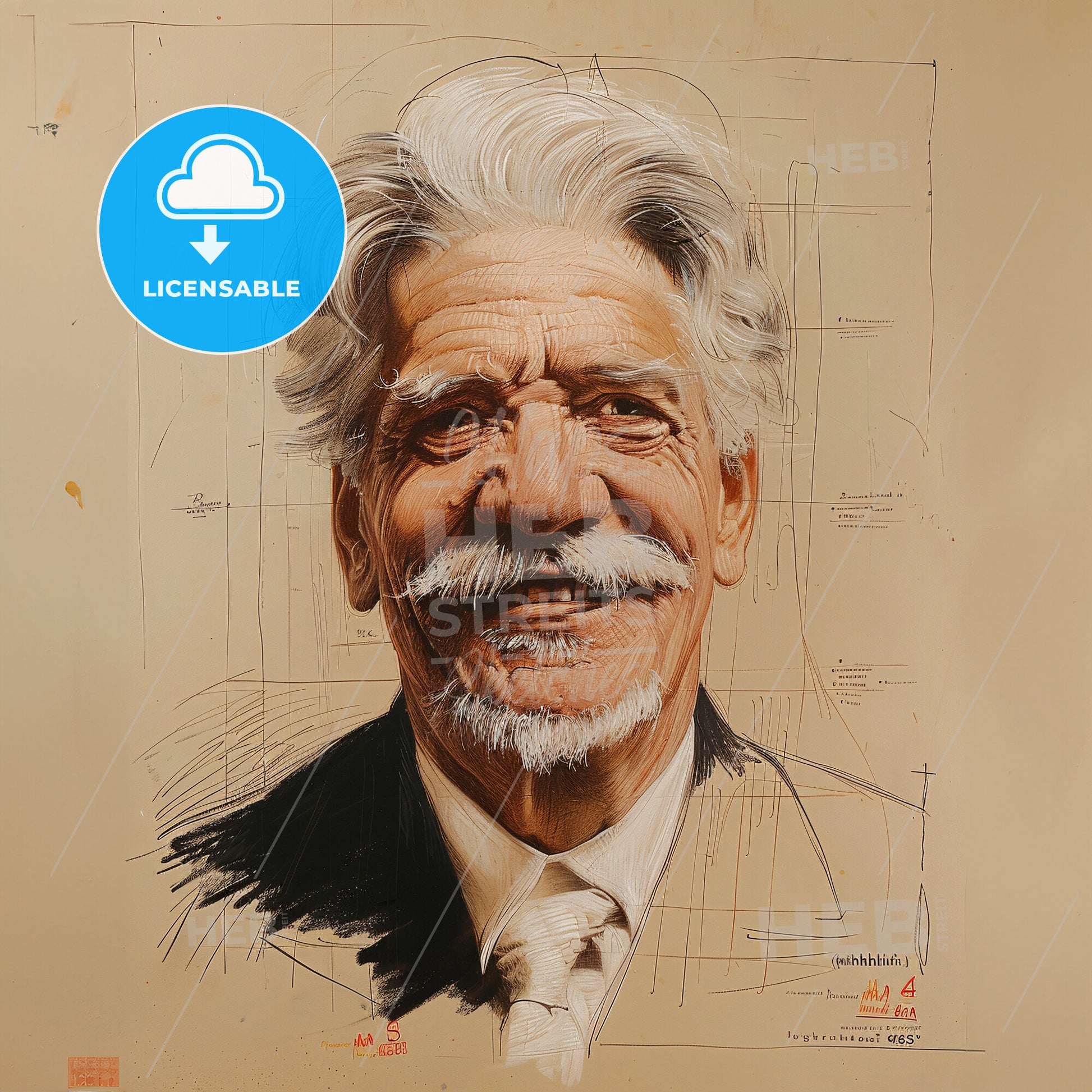 Albert Schweitzer, 1875 - 1965, German theologian and missionary - A Man With A Mustache And Beard