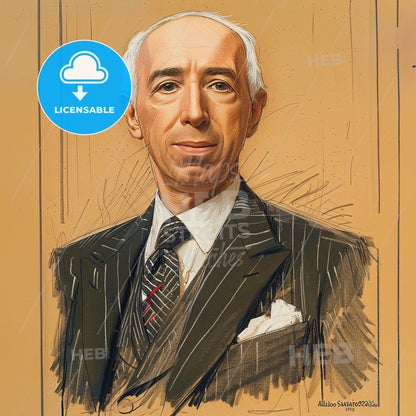 Alberto Santos-Dumont, 1873 - 1932, Brazilian aviator and inventor - A Man In A Suit