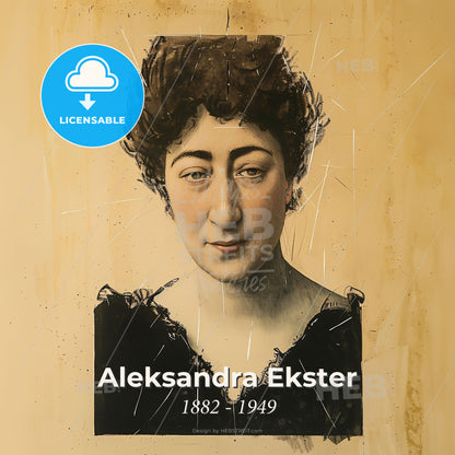 Aleksandra Ekster, 1882 - 1949, Russian-French painter and designer - A Painting Of A Woman Print Template