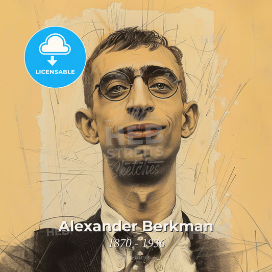 Alexander Berkman, 1870 - 1936, Russian-American anarchist - A Man Wearing Glasses And A Suit Print Template