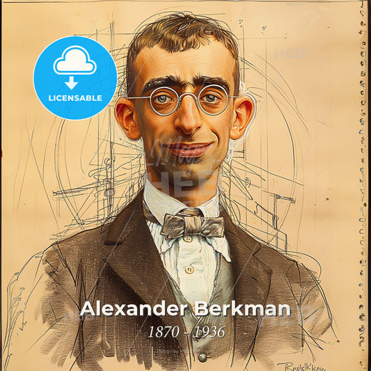 Alexander Berkman, 1870 - 1936, Russian-American anarchist - A Man Wearing Glasses And A Suit Print Template