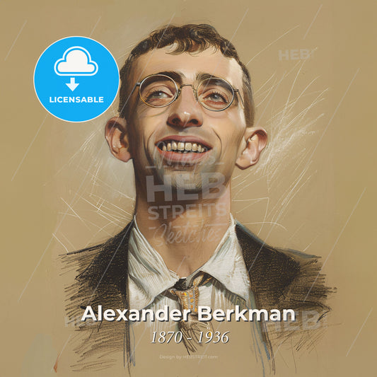 Alexander Berkman, 1870 - 1936, Russian-American anarchist - A Man With Glasses And A Tie Print Template